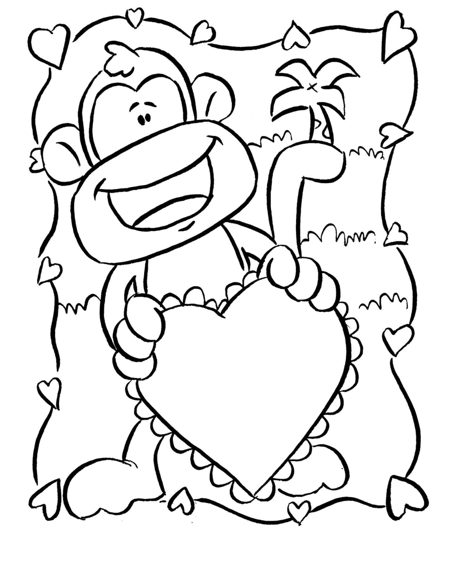1600x2000 Fresh Monkey Page To Color Collection Printable Coloring Sheet