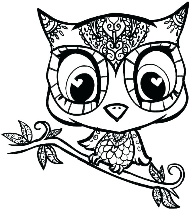 666x732 Cute Owl Coloring Pages Baby Owl Coloring Pages Preschool