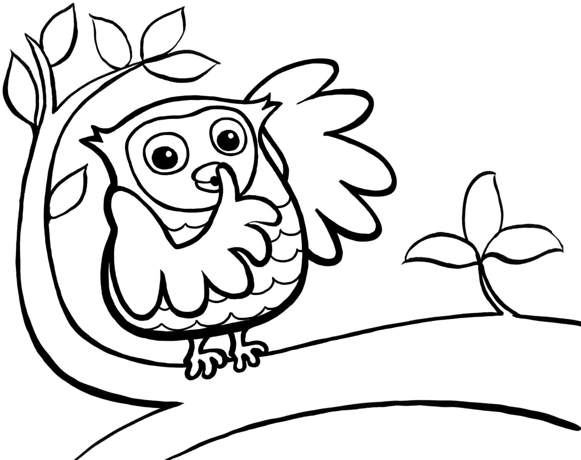 2000x1583 Cute Owl Coloring Pages Printable
