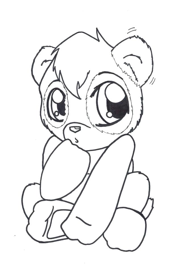 640x978 Cute Panda Drawing Step