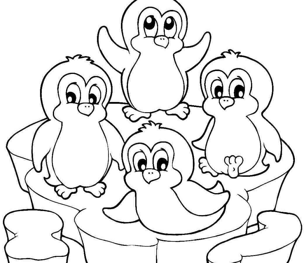 1054x900 Fresh Cute Animal Coloring Pages Pinguins Design Printable