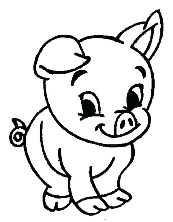 600x768 Coloring Page Of A Pig Baby Pig Coloring Pages Cute Baby Pig