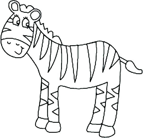 600x578 Zebra Without Stripes Coloring Pages Kids Coloring Cute Baby Zebra