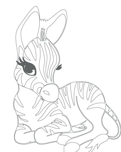396x500 Coloring Pages Zebra Coloring Page Baby Pages Cute Zebra
