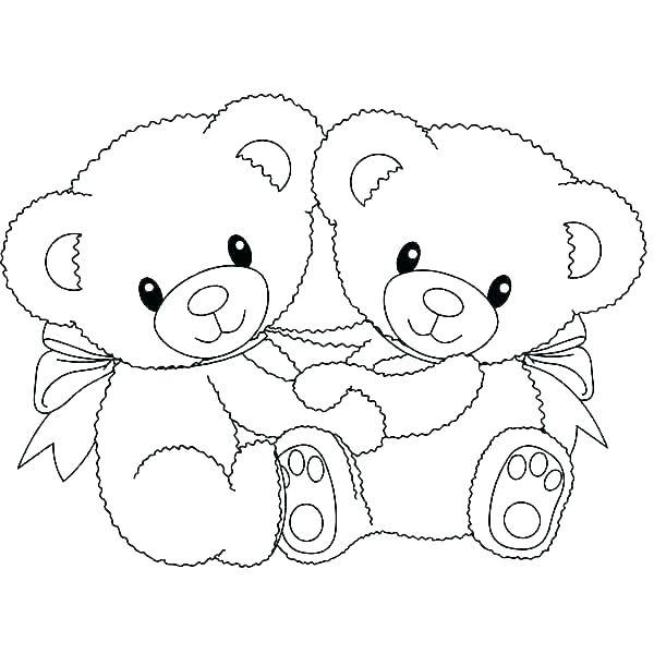 600x600 Teddy Bears Coloring Pages