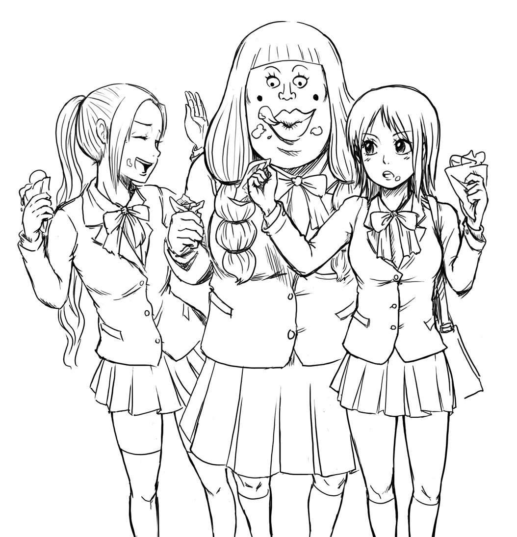 1054x1094 Anime Friends Coloring Pages Gallery Coloring For Kids