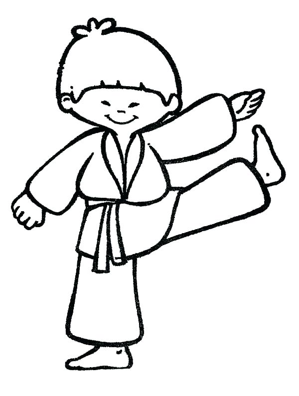 600x795 Little Boy Coloring Pages Karate Kid Coloring Pages Coloring Page