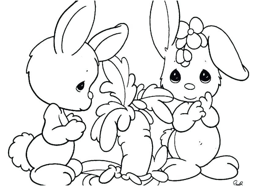 827x609 Cute Easter Bunny Coloring Pages Cute Bunny Coloring Pages