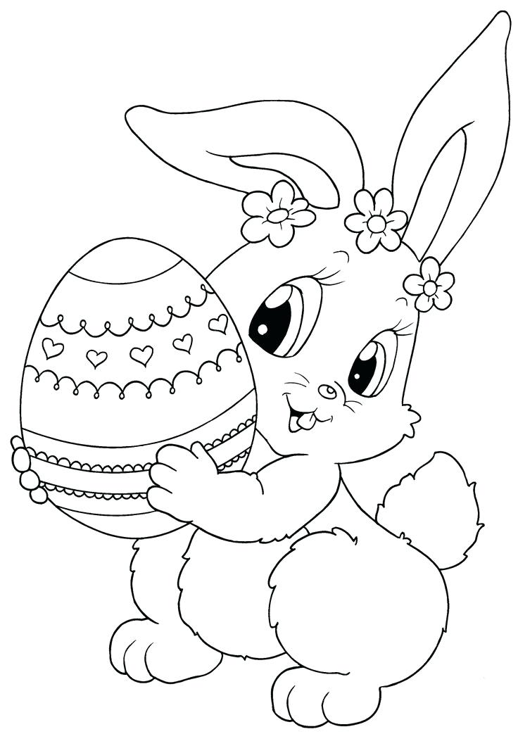 736x1043 Free Easter Coloring Pages For Preschoolers Cute Bunny Picking