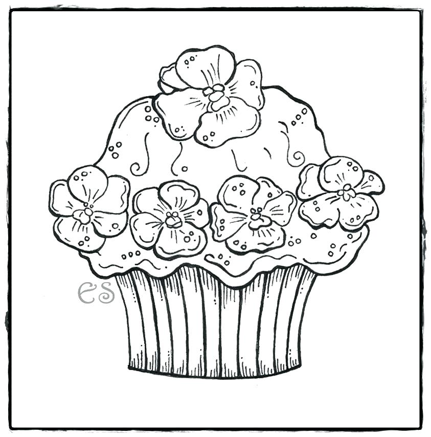 843x855 Cup Cake Coloring Page Cupcake Coloring Pages Cupcake Coloring