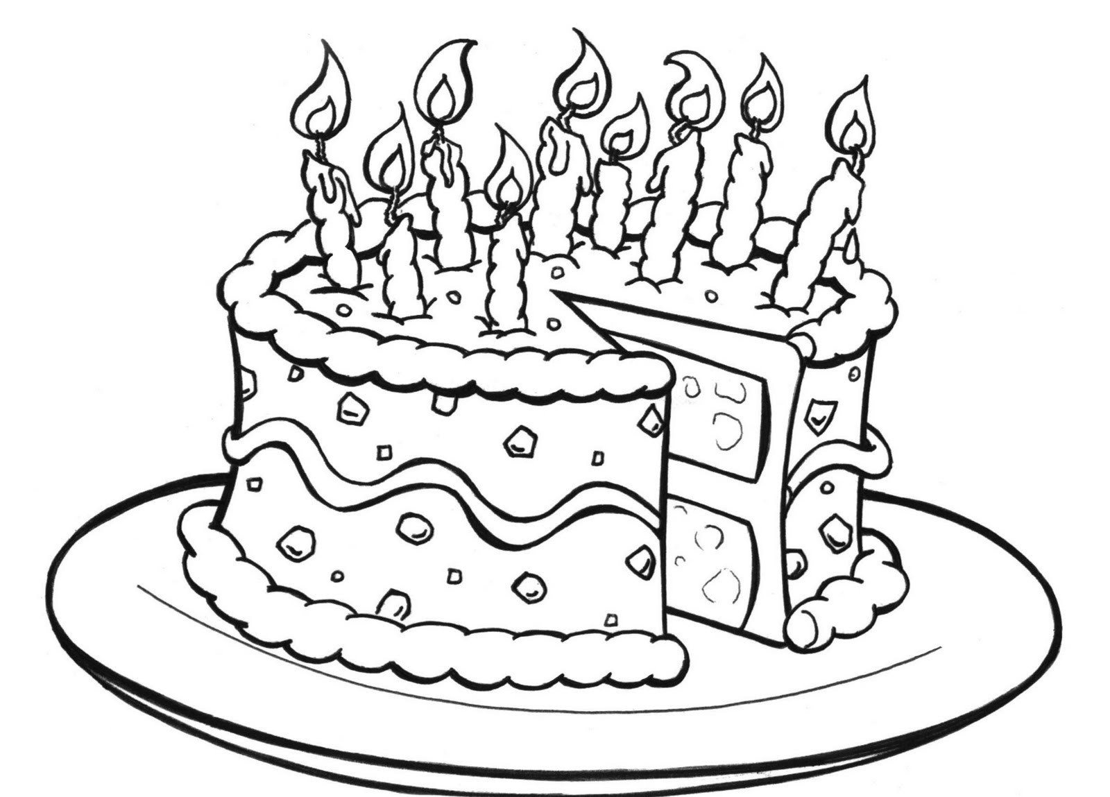 1600x1149 Cute Cake Coloring Pages