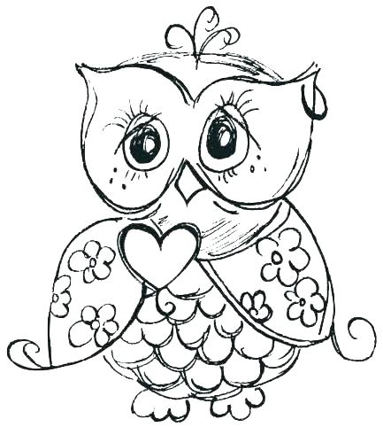 433x482 Cartoon Owl Coloring Pages Cute Owl Coloring Page Coloring Book