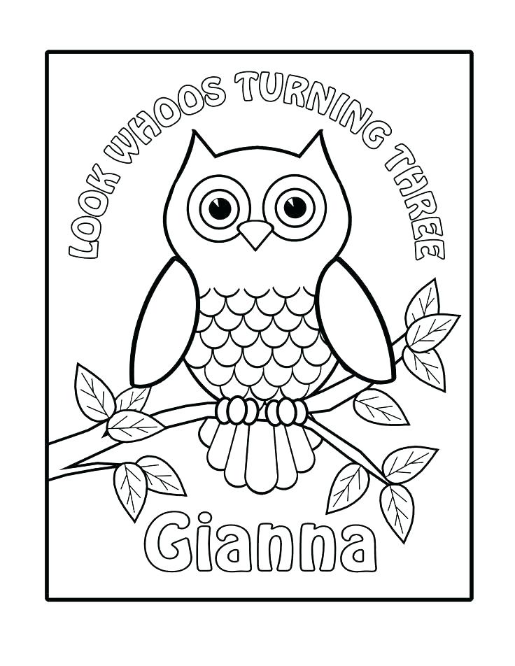 736x952 Cute Cartoon Owl Coloring Pages Kids Coloring Cute Owl Coloring