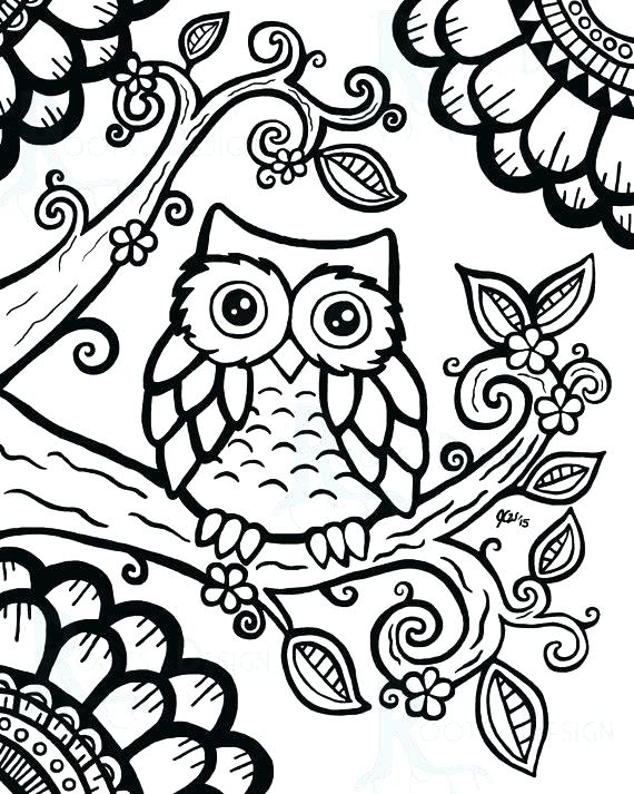 570x713 Cute Owl Coloring Pages Cute Owl Coloring Pages Cute Cartoon Owl