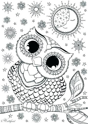 360x509 Cute Owl Coloring Pages Snowy Owl Coloring Pages Detailed Owl