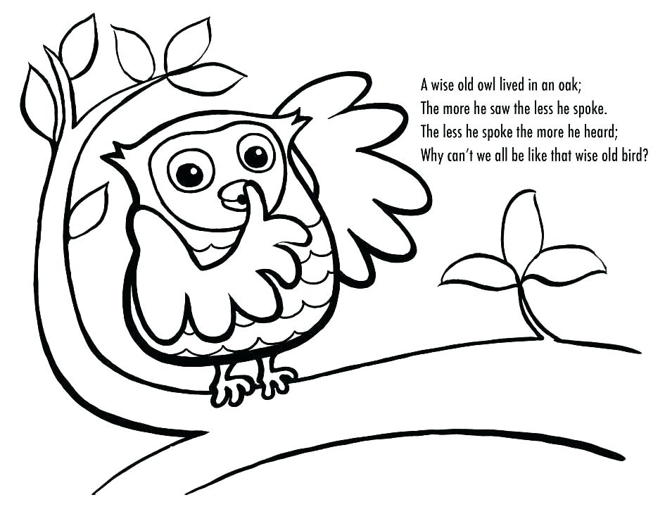 945x730 Owl Coloring Pages For Kids Cartoon Baby Owl Coloring Pages Kids