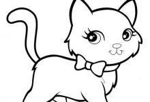 220x150 Cute Cat Coloring Pages