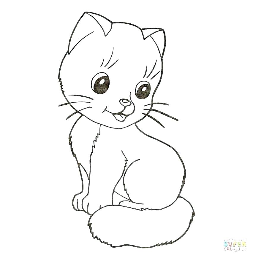 852x870 Kitty Color Pages Kitty Coloring Pages Cute Cat Coloring Pages