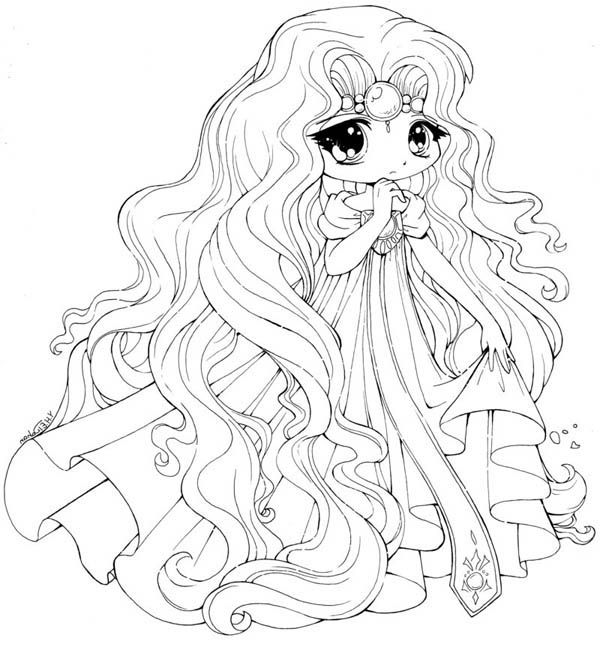 600x668 Cute Chibi Princess Coloring Pages Chibi Coloring And Pictre