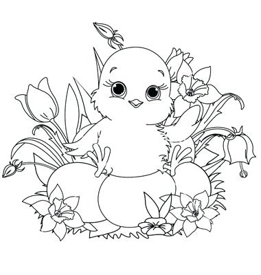 380x400 Best Printable Cute Chick Coloring Pages Free Chick Coloring Pages