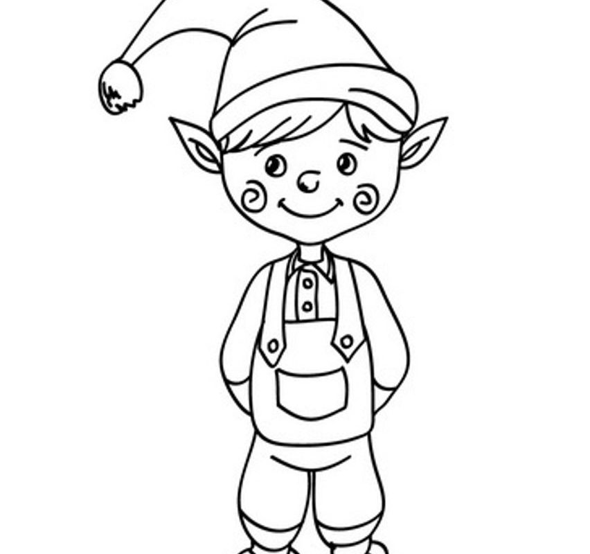 Cute Christmas Elf Coloring Pages at GetDrawings | Free download