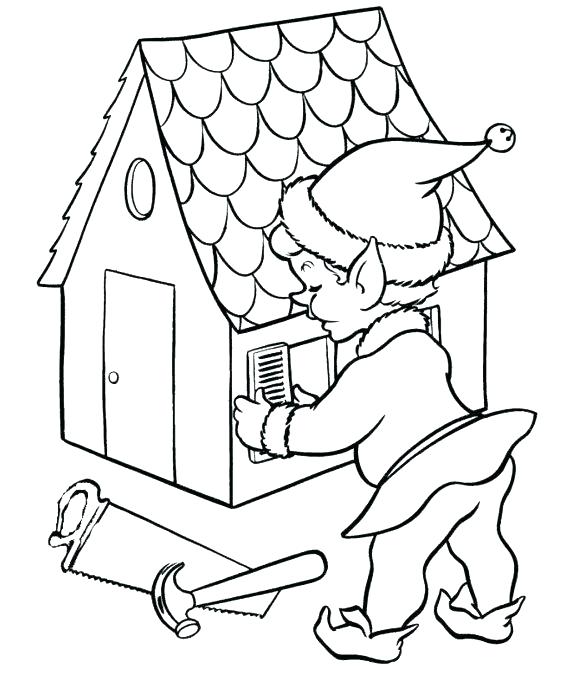 580x676 Interesting Christmas Elf Coloring Page Online Elf Printable