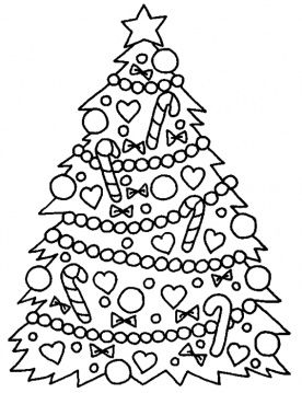 276x359 Christmas Tree Coloring Pages