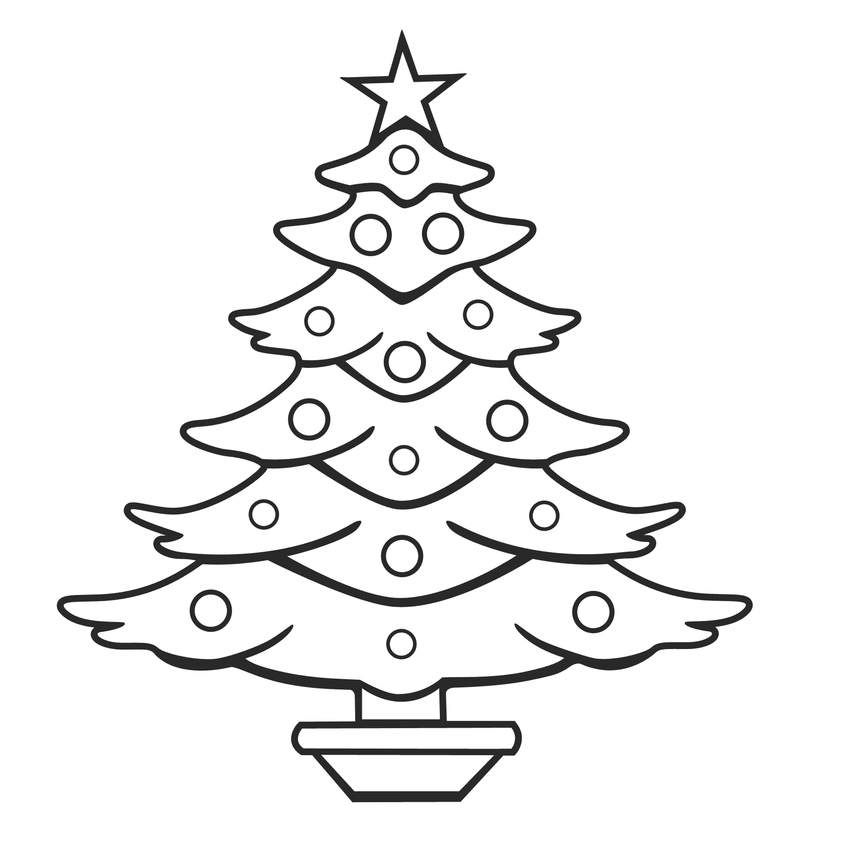 1654x1654 Latest Christmas Tree Coloring Pages For Kids Free Printable