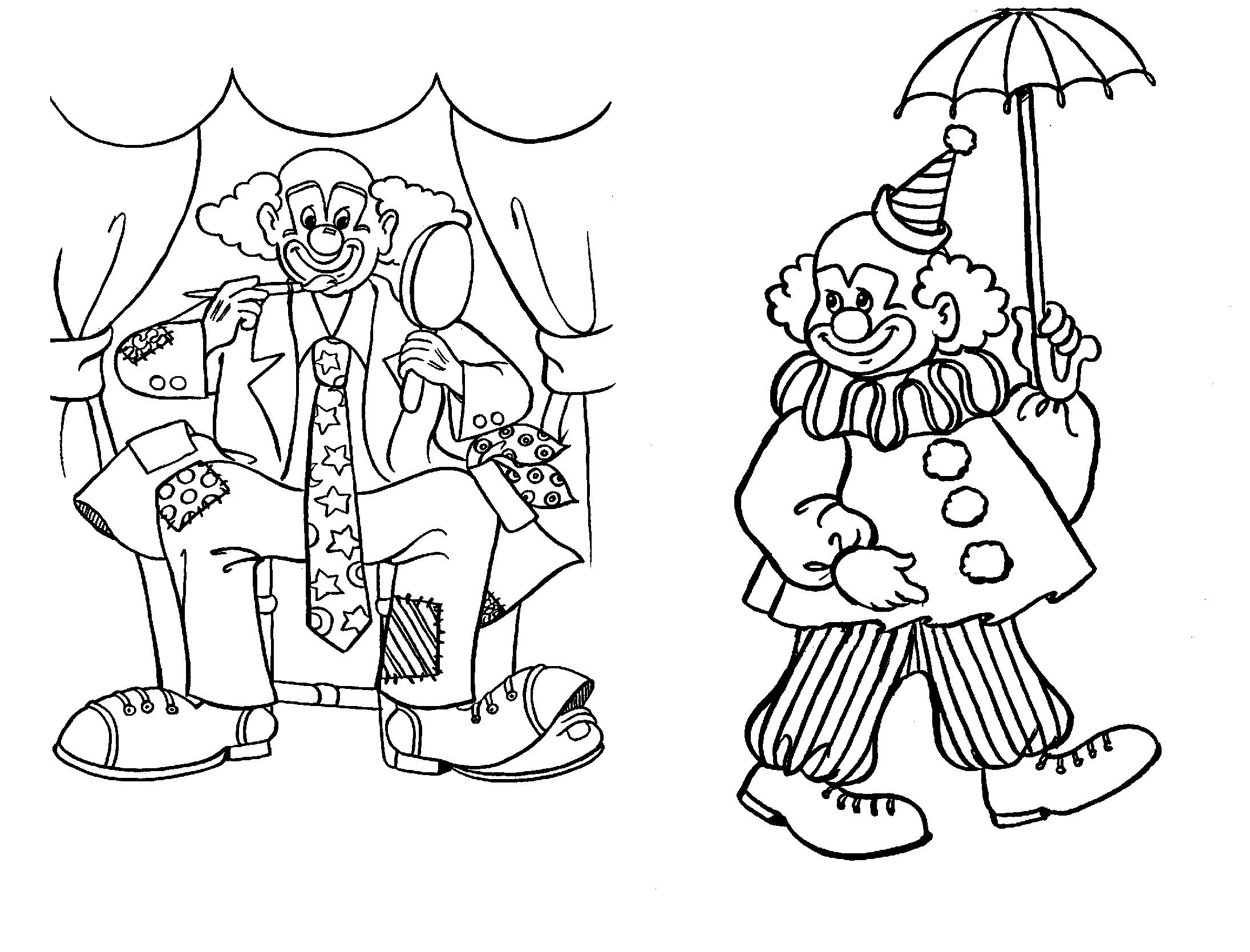 2191x1668 Cute Clown Coloring Pages Getcoloringpages Free