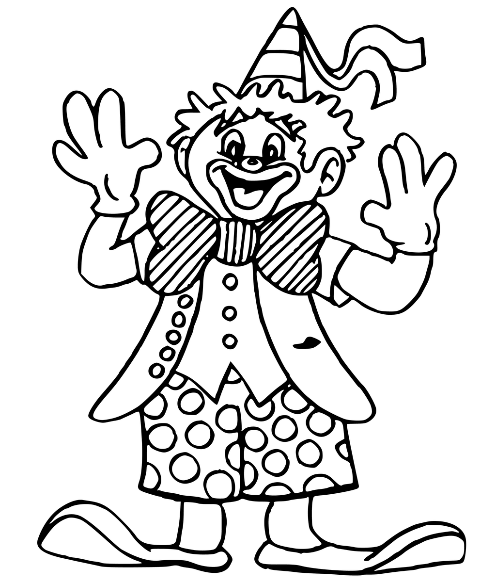 1024x1202 Cute Clown For Kid Coloring Page Free