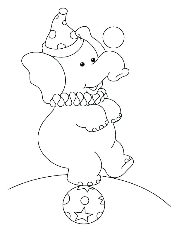 612x792 Circus Elephant Coloring Page Cartoon Elephant Coloring Pages Cute