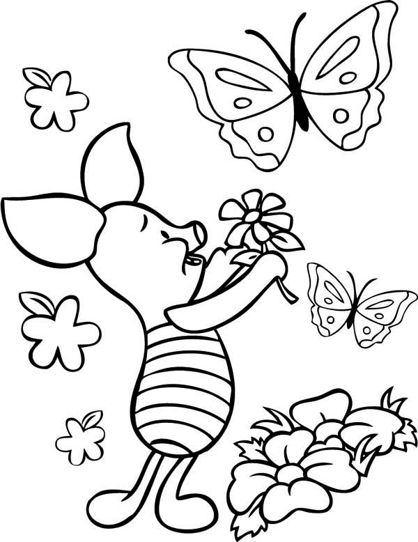 600x778 Defa Cute Coloring Pages Flowers And Butterflies