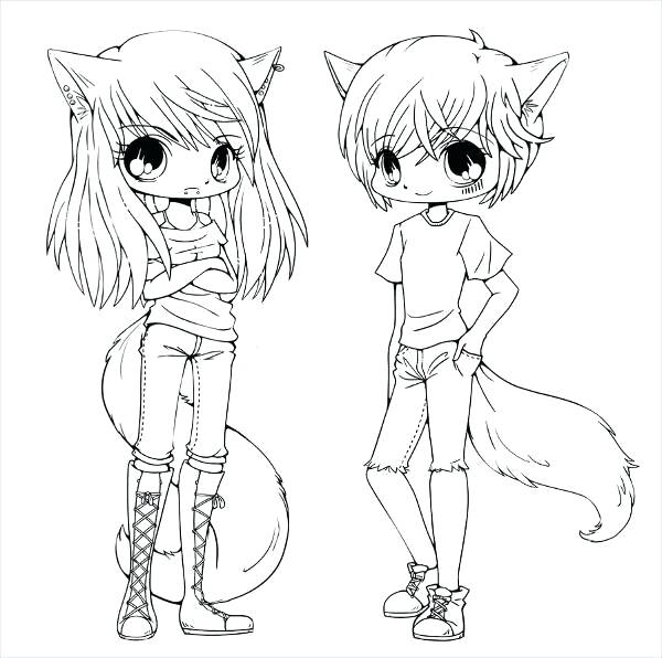 600x596 Cool Anime Coloring Pages Cute Couple Coloring Pages Gorgeous