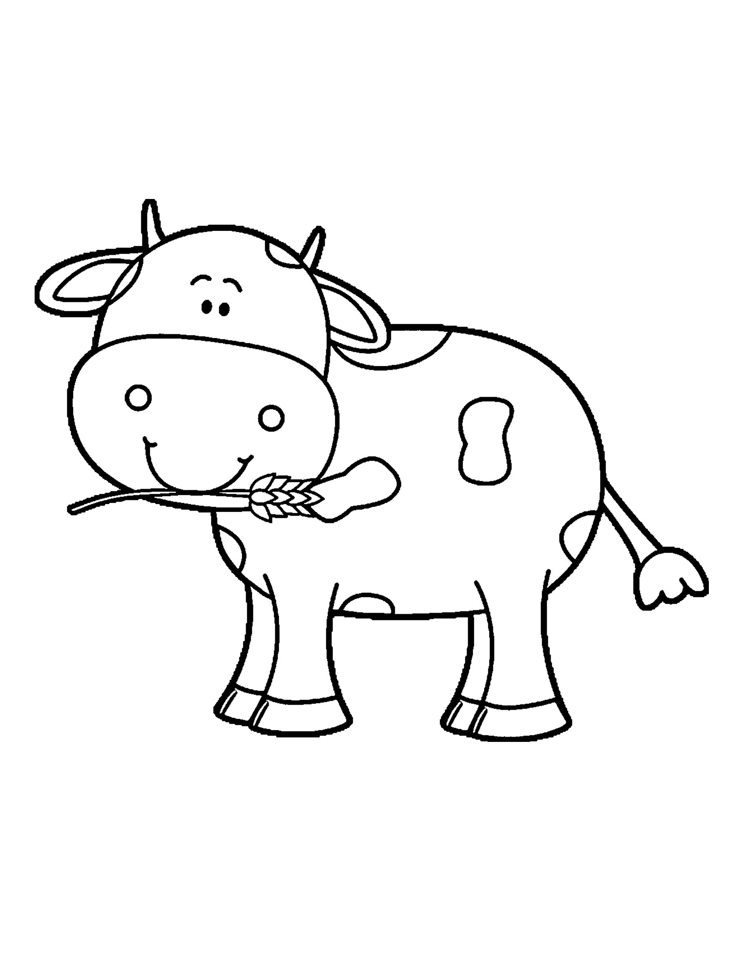 2550x3300 Cow Coloring Pages
