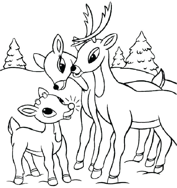 720x768 Baby Deer Coloring Pages Printable Family Deer Coloring Pages Cute