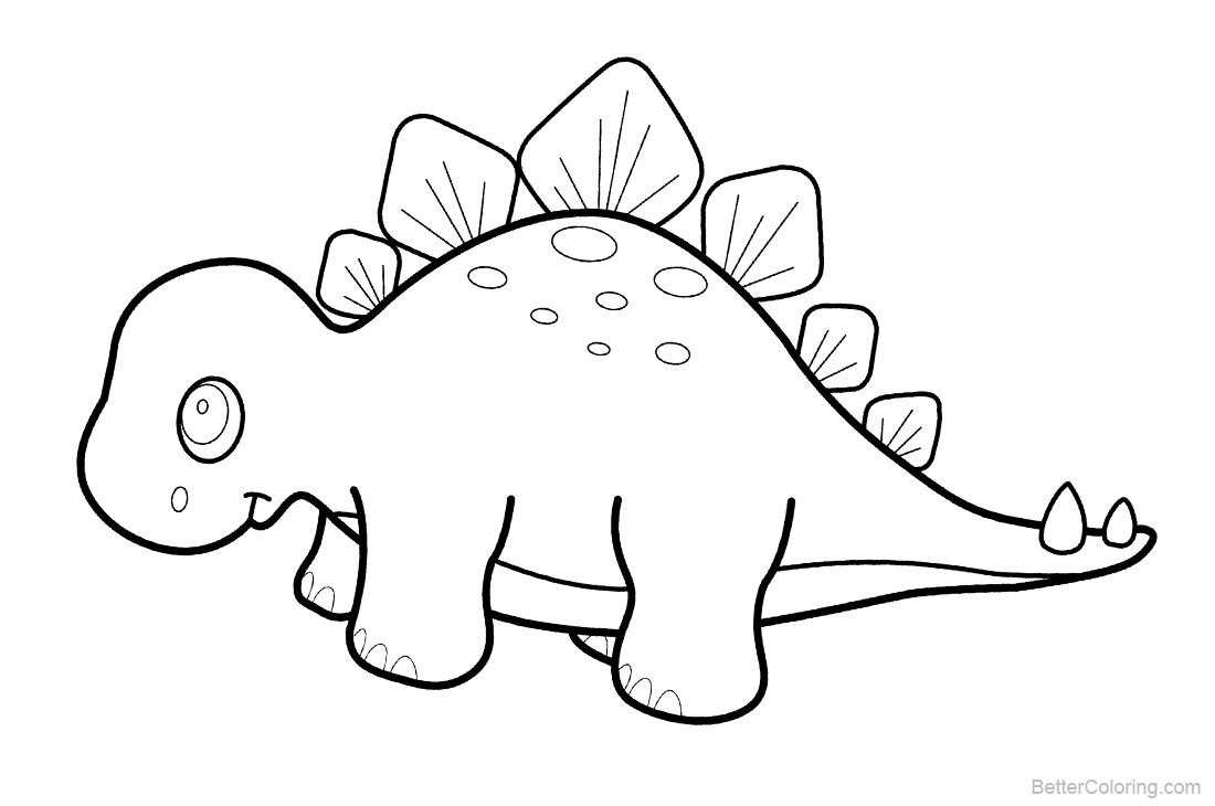 1100x730 Cute Dinosaurs Coloring Pages