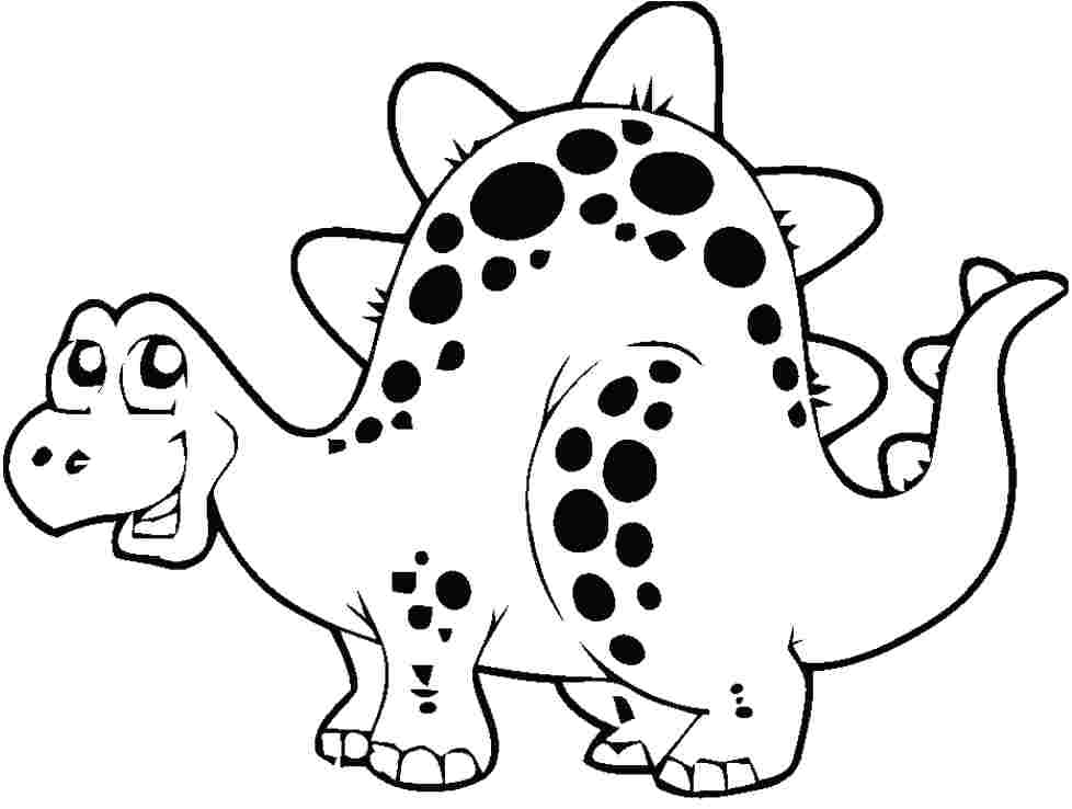 Cute Dinosaur Coloring Pages For Kids at GetDrawings | Free download