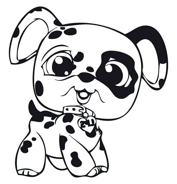 600x623 Dog Coloring Page Little Pet Shop Baby Dalmatian Dog Coloring