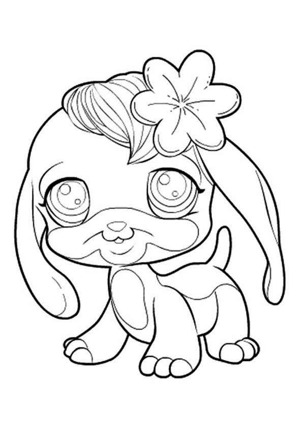 600x828 Little Pet Shop Little Dog Wearing Crown Coloring Pages Batch