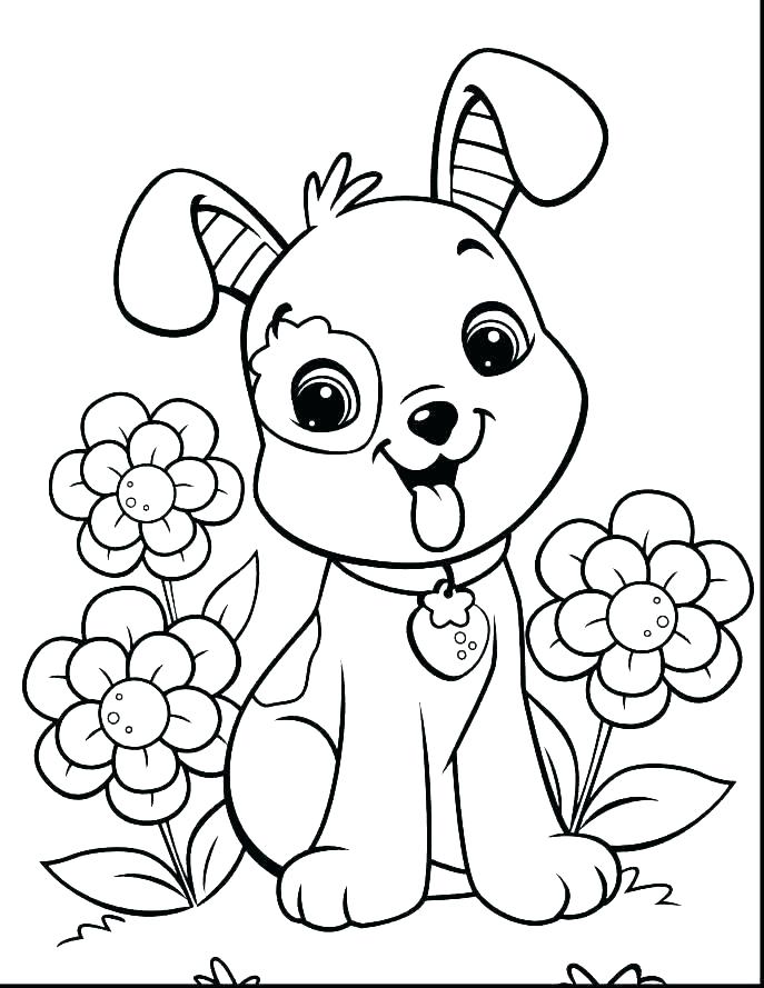 687x889 Amazing Dog Coloring Pages To Print