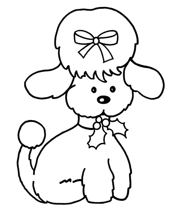 600x734 Cute Female Dog Coloring Page