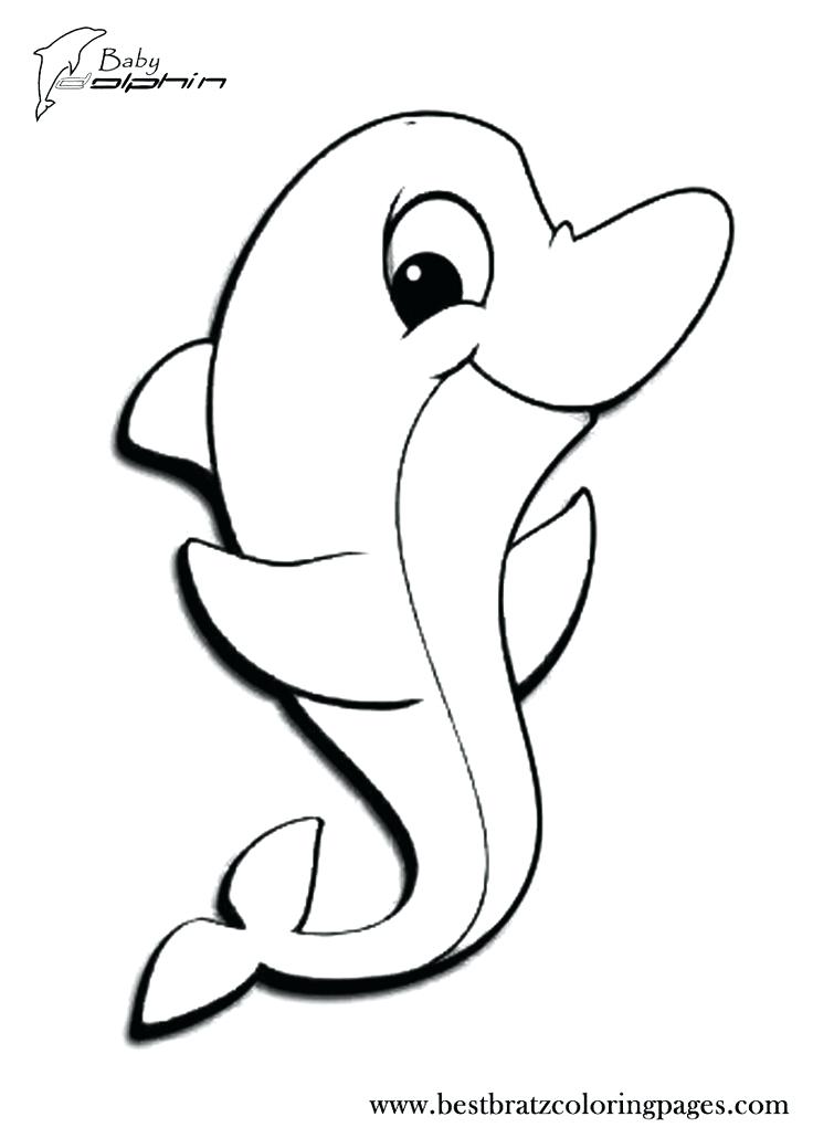 736x1030 Cute Dolphin Coloring Pages Baby Dolphin Coloring Page Image Cute