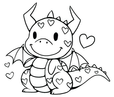 400x340 Coloring Pages Cute Dragons Dragon Fox With Baby Mycosedesongles