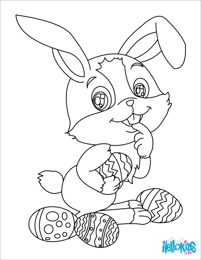 687x888 Cute Easter Bunny Coloring Pages Beautiful Bunny Coloring Page