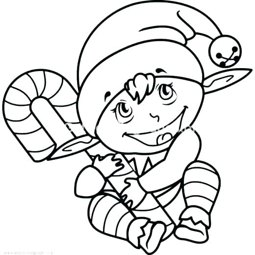 Cute Elf Coloring Pages at GetDrawings | Free download