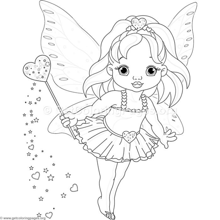 700x700 Download For Free Cute Love Fairy Coloring Pages