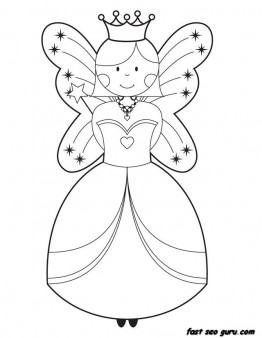 262x338 Printable Cute Fairy Coloring Pages For Girls