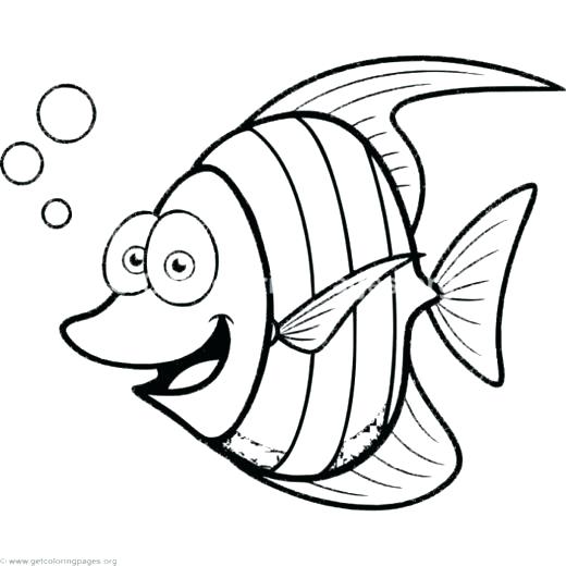 520x520 Cartoon Fish Coloring Pages Cute Fish Coloring Pages Printable