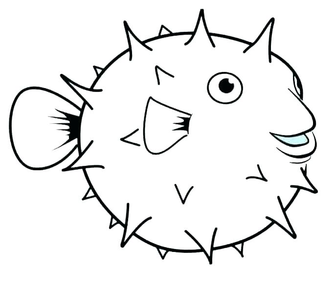 687x601 Cute Fish Coloring Pages