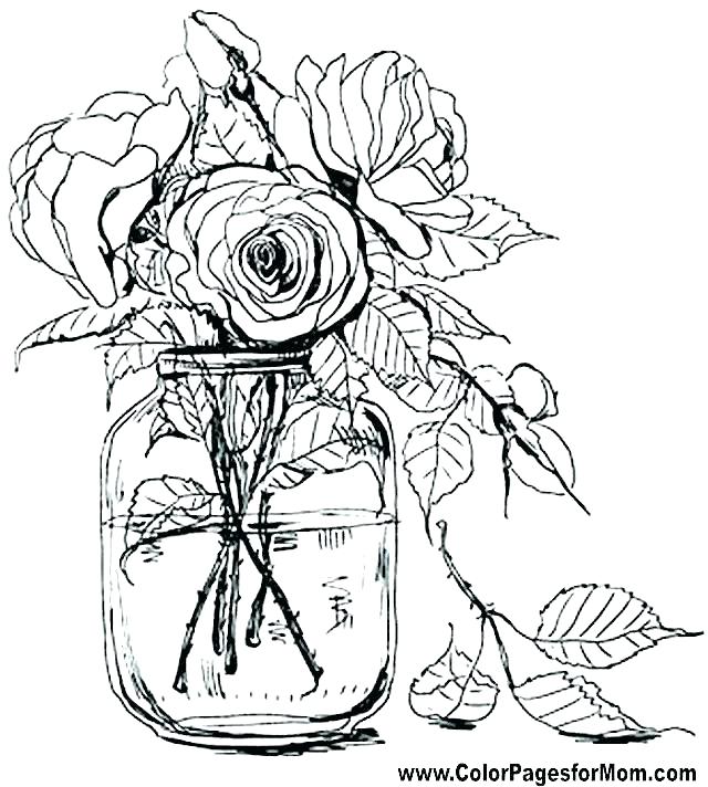 640x712 Advanced Flower Coloring Pages To Print Cute Flower Coloring Pages
